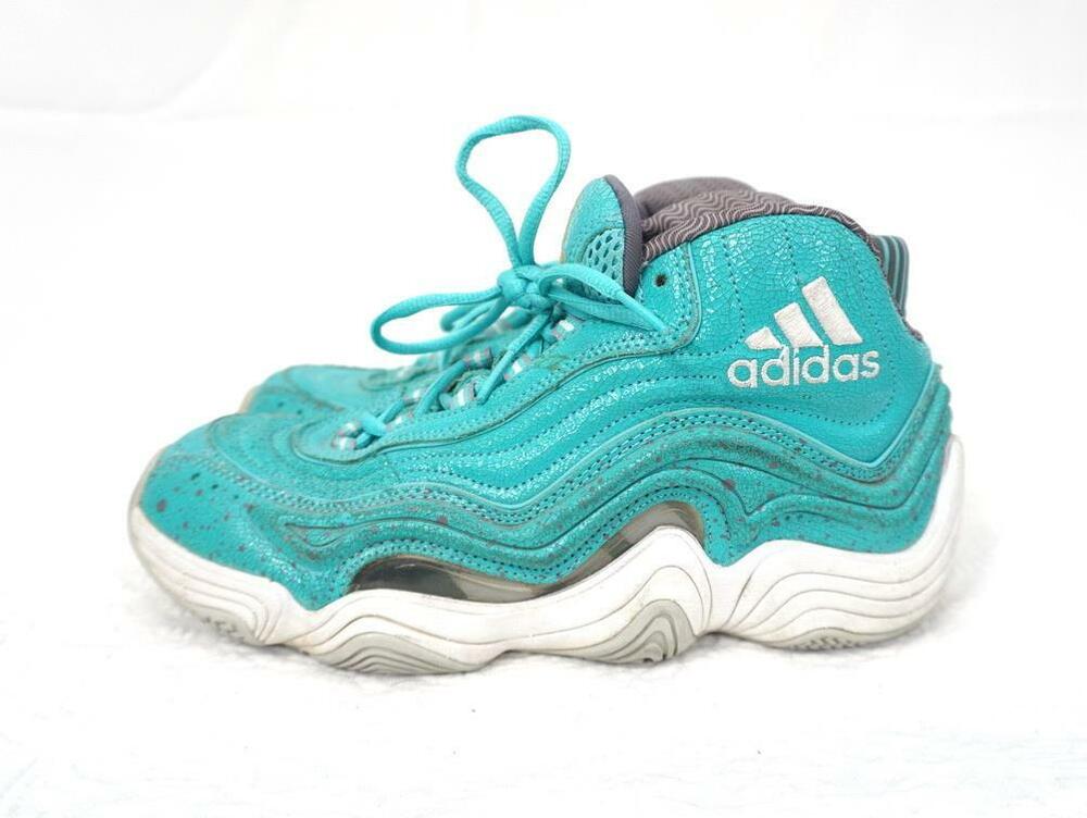 ADIDAS CRAZY II RETRO USED 8 STATUE OF LIBERTY TEAL HI TOP SNEAKERS C75529